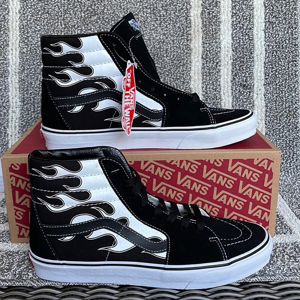 Vans Sk8-Hi Flame Black/White WMNS - Picture 2 of 16